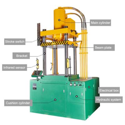 China Máquina da imprensa hidráulica de 4 colunas para a fatura de aço inoxidável do Utensílios de cozinha do potenciômetro à venda