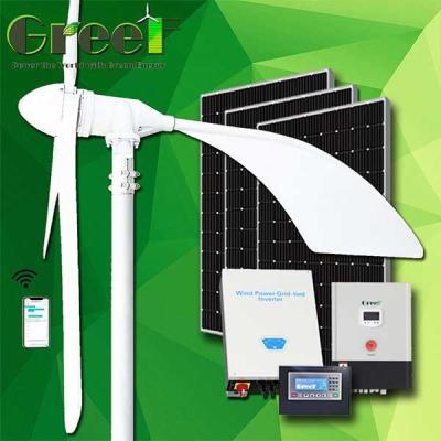 China Sistema de energia de turbina eólica de eixo horizontal alternativo GREEF 5KW 10KW à venda