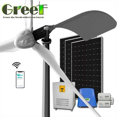 China Low Rpm On Grid Hybrid Solar Wind Turbine Generator System 5KW for sale