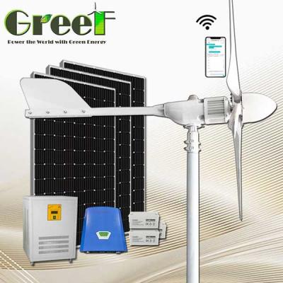 Chine 3 kW Faible bruit Système hybride éolien solaire Générateur de vent Vitesse du vent pour la maison à vendre