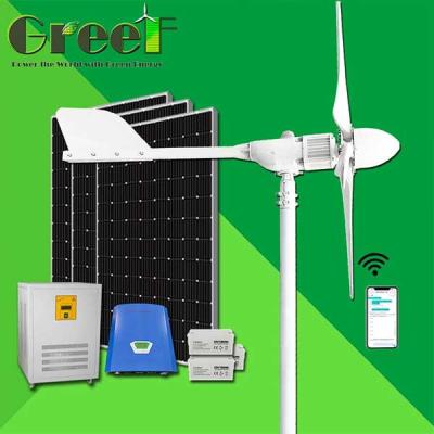 China 3KW Easy Residential Grid Tie On/Off-grid Solar Hybrid Wind Turbine To Generate Electricity for sale