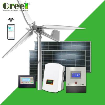 China Solar Hybrid Pitch Control Wind Power Generators 5KW With Off Grid / On Grid for sale