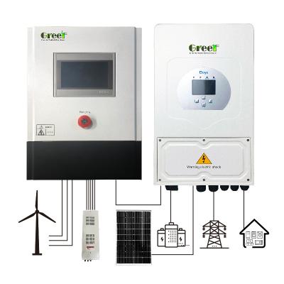 China 5kW Solar Wind Hybrid Generator with LCD Panel Control 10kw Solar System for sale