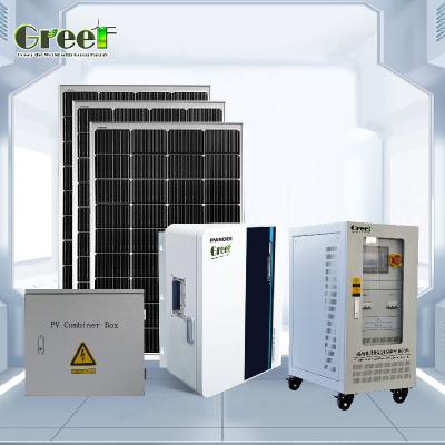 China Ground Mounted Lithium Ion/Gel Battery Solar System 48-240V Output Voltage 24 Hour Operation MPPT/PWM Controller. zu verkaufen
