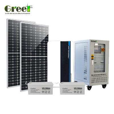 Chine Monocrystalline Silicon Off Grid Solar System Lithium Ion Battery 5kW to 100kW Load Power à vendre