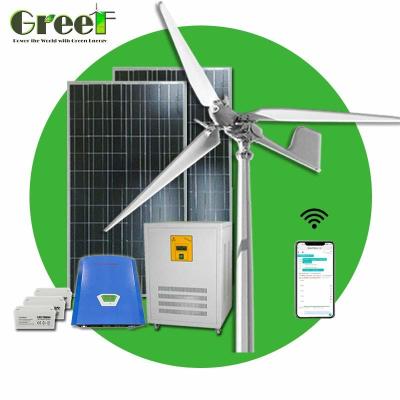 China 5KW wind turbine generator system with solar on-grid wind solar system en venta