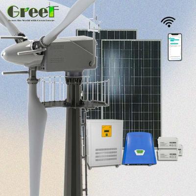 China Pitch Control Grid Tie Inverter Solar Hybrid Wind Turbine Easy Installation 30KW for sale