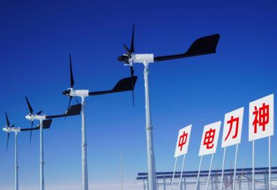 China Sistema de energía solar residencial de 5 kW Control de paso Turbina eólica horizontal en venta