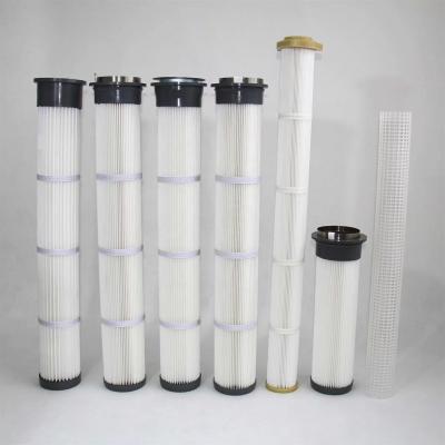 China Elementos plissados carregados parte superior do filtro em caixa de Spunbond do pulso para a planta do cimento à venda