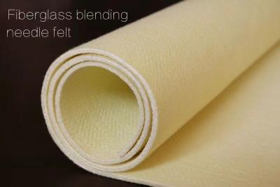 China FMS Blending Fiberglass Filter Cloth , Nonwoven High Temperature Heat Resistant Fabric for sale