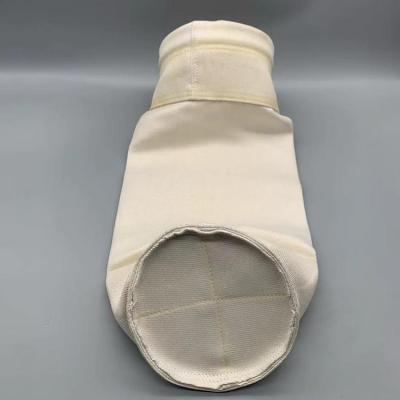 China 800g Glass Fiber Needle Felt Filter Bag For Cement Plant for sale