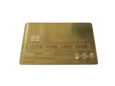 China Tarjeta de banco de lujo de la raya magnética del carnet de socio del metal del oro 24K en venta