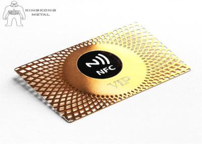 China Tarjeta elegante del metal RFID de Nfc, acero inoxidable de la seguridad del microprocesador de Rfid de la tarjeta de crédito del negocio en venta