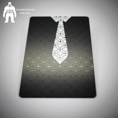 China Sheet  Elite Vip Matte Black Metal Business Cards , Personalised Black White Gold Business Cards for sale