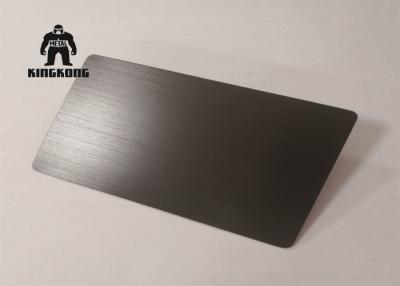 China Brushed  Silver Laser Etched Business Cards  Anodized Aviation   85 x 54mm for sale