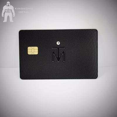 China Laser Cut Gold Silver Metal Membership Card with Ic Contact Chip Diamond Inlay for sale