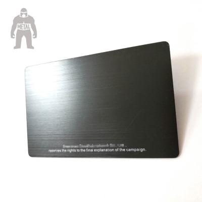 China Blank Real Estate Gold Black Aluminium Business Cards High Technique  Laser Engraved for sale
