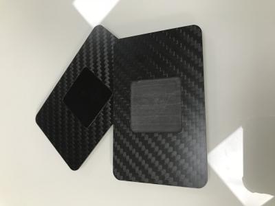 China Matte Black  Carbon Fiber Business Cards  With NFC 13.56MHz Chip CR80 85x54mm for sale