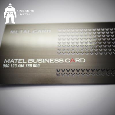 China Metal Card Factory Supply Custom Logo Gun Plated Stainless Steel Metal Business Card for sale