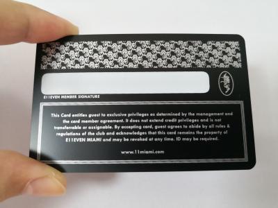 China 0.5mm  Luxury Matte Black Metal Business Cards  Carbon Fiber Patterned for sale