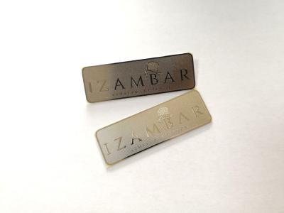 China Placas durables de la etiqueta del metal, bolso del acero inoxidable o etiqueta de la marca de la placa de identificación de la ropa en venta