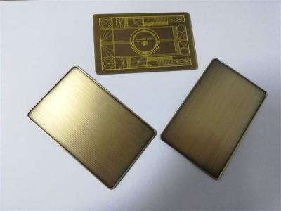 China Custom Brass Bronze Metal VIP Member Cards With Big Chip Slot for sale