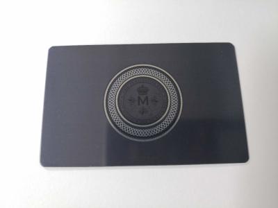 China 1cm 13.56mhz RFID Ntag216 Metal Business Key Card for sale