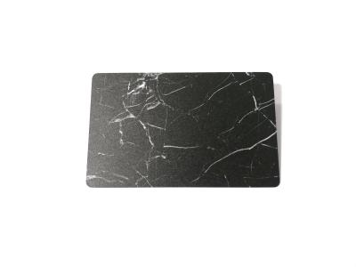 Chine Carte de visite professionnelle de visite de marbre givrée noire du revêtement 85x54mm de boursouflure à vendre
