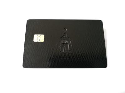 China Cartões pretos personalizados do metal com a microplaqueta 4428 grande à venda
