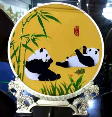 China Placas coloridas de la ronda del metal del Cloisonne de lujo chino de encargo en venta