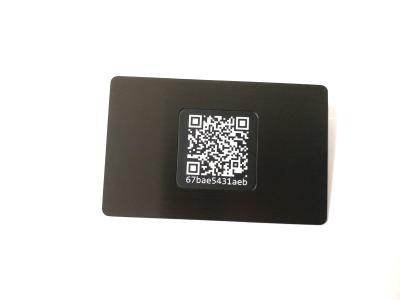 China Tarjeta programable elegante Matt Black Brush Finish de la identificación del negocio del metal de NFC QR en venta
