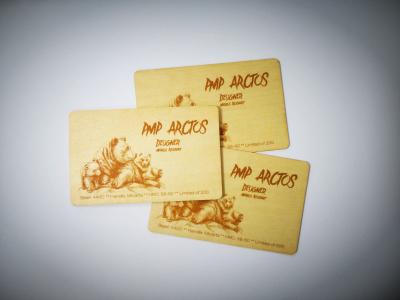 China Laser Engraved Business Wood Card  NFC  1K 13.56mhz for sale