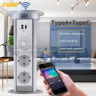 China USB Port Kitchen Pop Up Sockets Worktop Retractable Power Sockets for sale