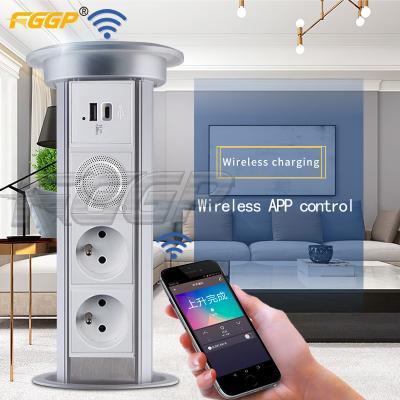 China 10A Waterproof Kitchen Pop Up Sockets Motorized Vertical Socket Tower for sale