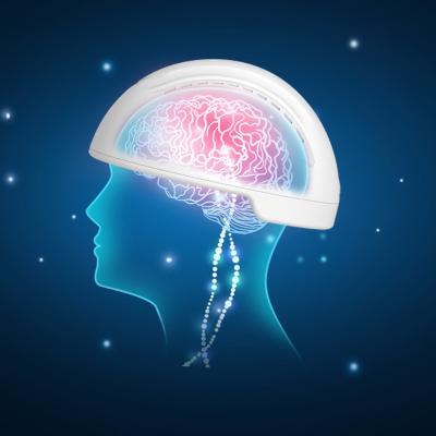 China frequência de 810nm Brain Injury Therapy Photobiomodulation Helmet ajustável para Olders à venda