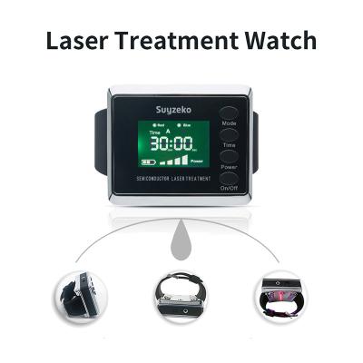 China 1600mah Reduce Blood Pressure Medical Laser Watch 650nm Laser Treatment Equipment for sale