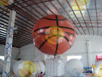 China Fire Proof Sporting Inflatable Basketball Giant EN71 With Helium for sale