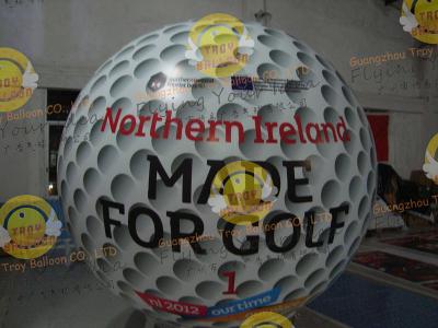 China Customized Helium Inflatable Golf Ball Round 2.5m Reusable ASTM for sale