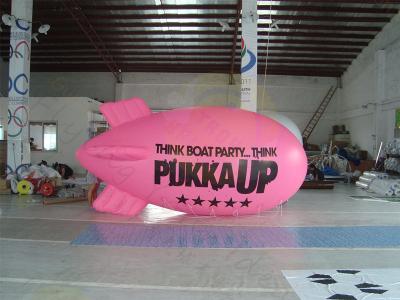China Inflatable Advertising Helium Zeppelin , Openning Events Pink PVC Inflatables for sale