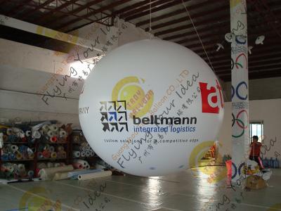 China Bespoke Helium Inflatable Advertising Balloon , 0.18mm PVC Sealed Inflatable Sphere for sale