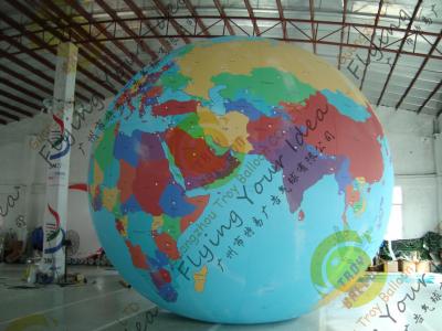 China Durable Huge Earth Balloons Globe , Inflatable Helium Filled Balloons for sale