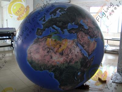 China Reusable 2.5m Inflatable Earth Ball Fire Retardant UV Protected Printing for sale