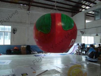 China B1 Fireproof PVC Apple Fruit Shaped Balloons With Full Digital Printing 3m Height for sale