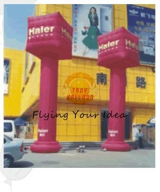 China 0.4mm PVC Tarpaulin Advertising Helium Balloons Inflatable Pillar For Entertainment Events for sale