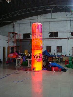 China 5m Customized Color Advertising Helium Balloons Inflatable Pillar With Light For Party for sale