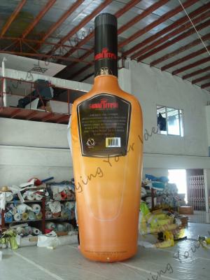 China Yellow Giant Inflatable Beer Bottle / Advertising Custom Inflatable Balloons for sale