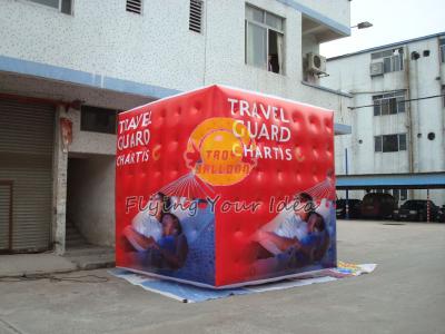 Chine ballon rempli attrayant de cube en 3.5m avec l'impression numérique de quatre côtés pour des événements politiques à vendre