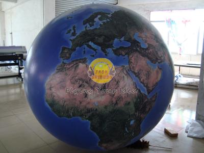 China 2m Huge Inflatable Helium Earth Balloons Globe with Total Digital Printing with 540*1080 dpi for Trade show for sale