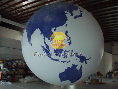 China Fireproof Large Earth Balloons Globe for Weather service , Inflatable Ground Balloon for sale