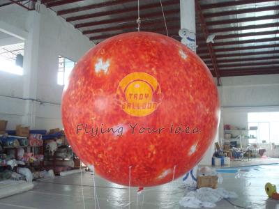 China 2.5m helium PVC Fireproof with B1 Certificate and Waterproof Sun Earth Balloons Globe with Total Digital Printing for sale
